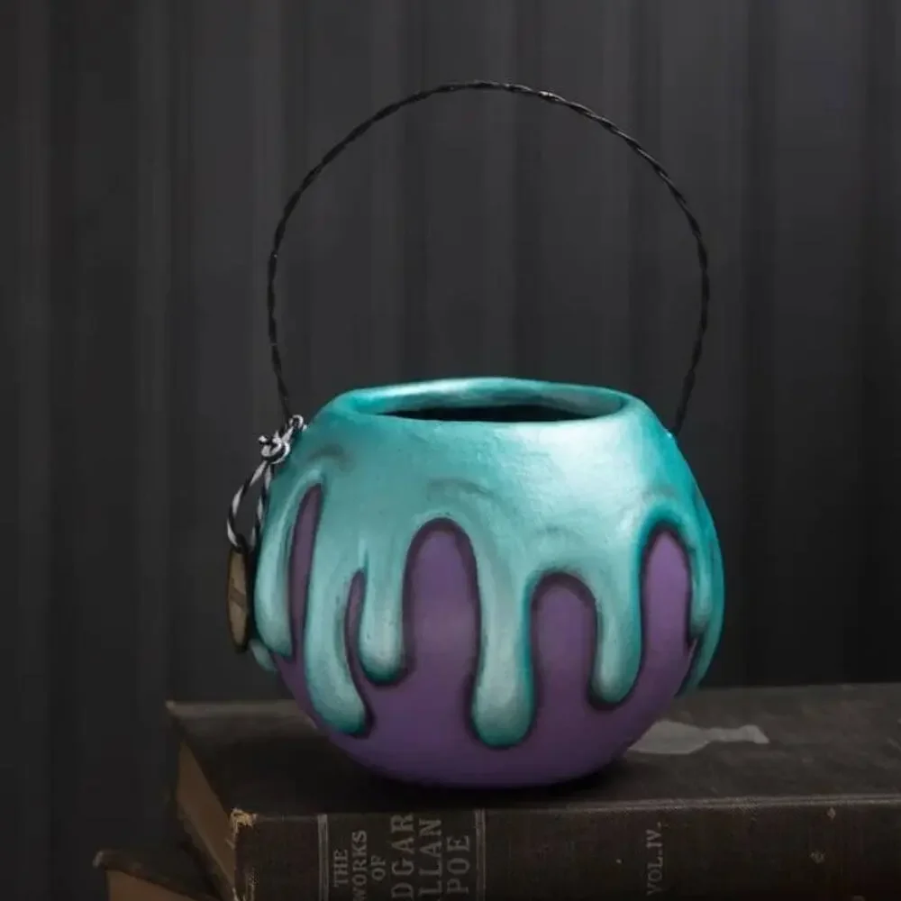 Bethany Lowe LeeAnn Kress Small Purple Turquoise Blue Poison Apple Bucket NEW